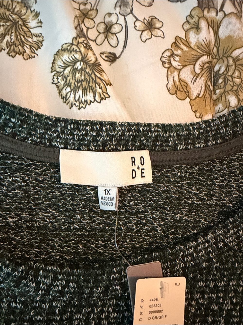 Anthropology Textured Dark Green Smocked Waist Long Sleeve Dress - Picture 2 of 3